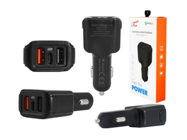 LTC Ładowarka samochodowa lxg283 Quick Charger 3.0, 3A + Type- C 3A + USB 2,1A.