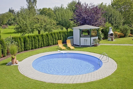 BASEN STALOWY BARI PREMIUM  GŁĘBOKOŚĆ 150 cm