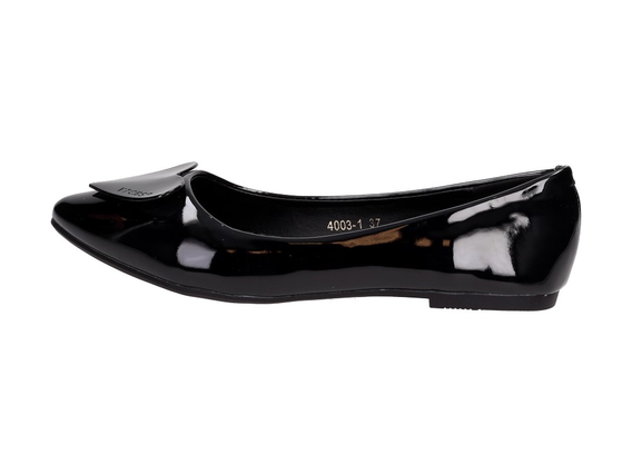 Czarne baleriny damskie VICES 4003-1 SERCA