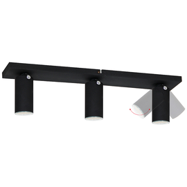 PLAFON KRÓTKI 3-PŁ SLIM II RUCHOMY BLACK 727PL/E/1 Aldex