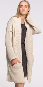 Sweter MAKADAMIA S32 - Beżowy