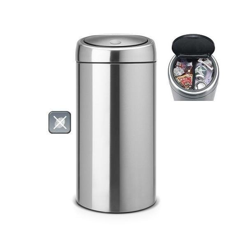 Kosz TWIN BIN 2 x 20L Matt Steel FPP