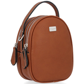 Firmowe Torebki Damskie David Jones Elegancka Trzykomorowa Listonoszka Ruda (kolory)