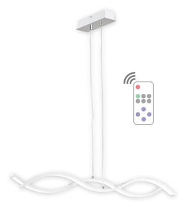 Linea LED listwa 2 pł. biały + chrom + pilot