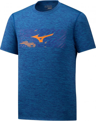 Mizuno Impulse Core Wild Bird Tee | NIEBIESKA - męska koszulka do biegania  J2GA9005