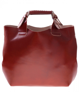 Torebka skórzana Shopperbag z kosmetyczką Brązowa (kolory)