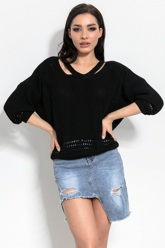 Bluzke sweterkowa choker i319