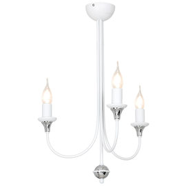 ŻYRANDOL 3-PŁ AZA WHITE Z CHROMEM 822E/4 Aldex