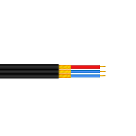 Kabel sygnałowy płaski 3 żyły miedziane osobno ekranowane (grubość żyły 0.08 mm2)