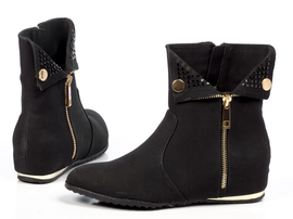 -30% Markowe czarne botki BADOXX, kozaki wz185