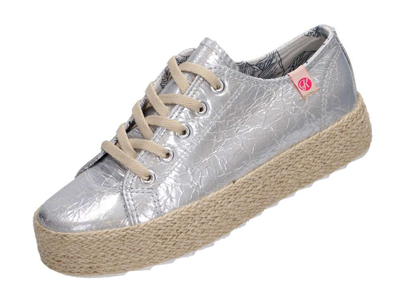 Srebne trampki, buty damskie Kylie Crazy 305PL