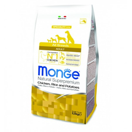 MONGE DOG KURCZAK Z RYŻEM I ZIEMNIAKAMI 2,5KG