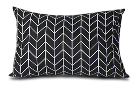 Poszewka bawełniana Geometric Black 40x60