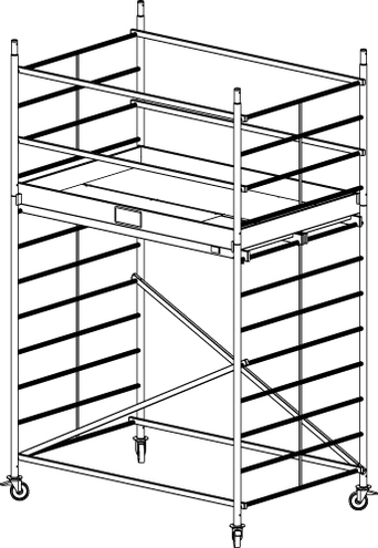 Rusztowanie aluminiowe KRAUSE ProTec XXL - 4,30m 911124