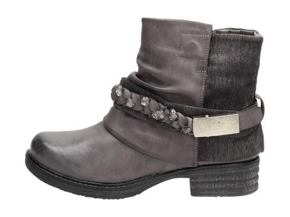 Szare botki, buty damskie WISHOT BT908