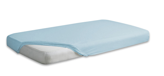 Prześcieradło Jersey Premium z gumką jasnoniebieskie 120x200