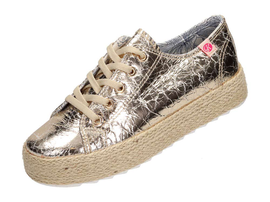 Złote trampki, buty damskie Kylie Crazy 305OR