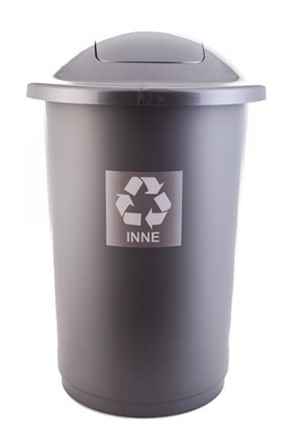 Kosz do segregacji odpadów TOP BIN 50L szary