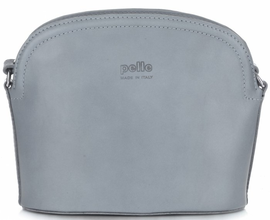 Torebki Skórzane Listonoszki firmy Genuine Leather Jasno Szare