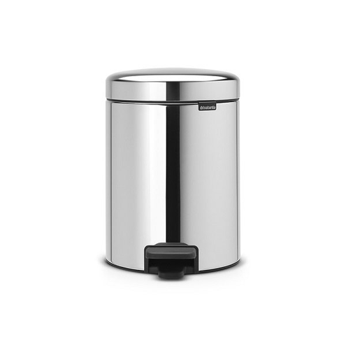 Kosz Pedałowy NEWICON 5L Brilliant Steel metalowe wiaderko
