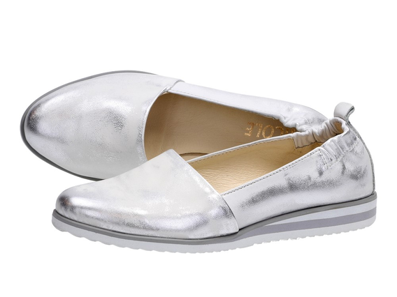 SLIP ON Srebrne POLSKIE buty NICOLE 1961