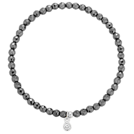Bransoletka Full Moon Szary Hematyt Silver