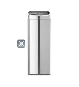 Kosz TOUCH BIN 25L prostokątny Matt Steel FPP