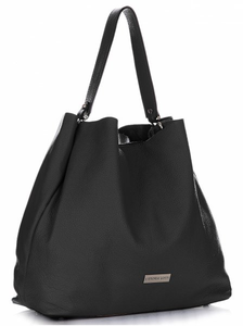 Torebki Skórzane ShopperBag VITTORIA GOTTI Czarne
