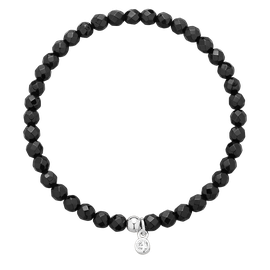 Bransoletka Full Moon Agat Black Silver