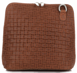 Małe Torebki Skórzane Listonoszki firmy GENUINE LEATHER Rude