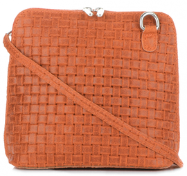 Oryginalne Małe Torebki Skórzane Listonoszki firmy Genuine Leather Pomarańczowe (kolory)