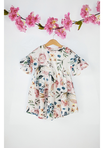 SUKIENKA SPRING FLOWER PRINT