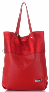 Torebki Skórzane ShopperBag VITTORIA GOTTI Czerwone (kolory)