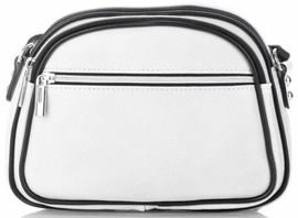 Torebki Skórzane Listonoszki marki Genuine Leather Białe (kolory)