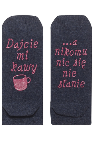 Stopki DAMSKIE SOXO dajcie mi kawy 674