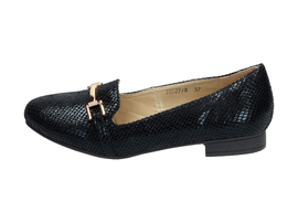 Czarne lordsy, baleriny damskie J.STAR J0027B