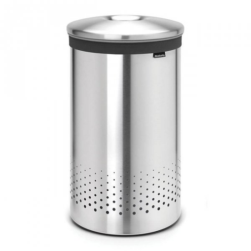 Kosz na bieliznę 60L Matt Steel pokrywa stalowa