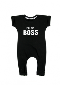 ROMPER KRÓTKI RĘKAW "I'M THE BOSS"
