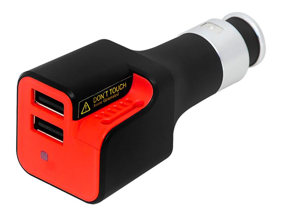 Blow adapter samochodowy z jonizatorem powietrza -2xUSB - 2.1A - Jonizator powietrza znacząco poprawia jakość powietrza w samochodzie - dostępne od rę