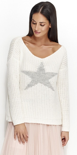[Zestaw]  Sweter NUMINOU NUS26 + Spódnica FIGL M164 + Bransoletka LEKKIE SERDUSZKO