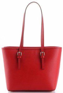 Klasyczne Torebki Skórzane firmy Genuine Leather Czerwone (kolory)