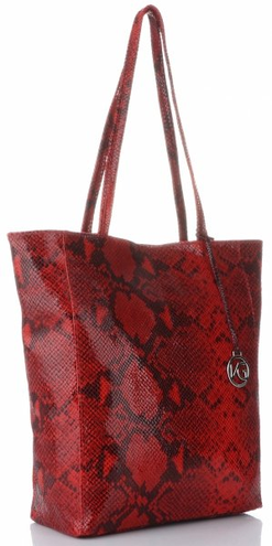 Torebki Skórzane ShopperBag VITTORIA GOTTI Czerwone (kolory)