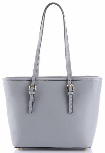 Klasyczne Torebki Skórzane firmy Genuine Leather Jasno Szare (kolory)