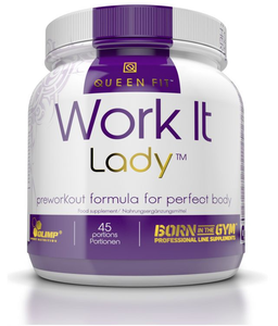 WORK IT LADY™ Produkt przeznaczony do stosowania przed wysiłkiem fizycznym dla kobiet aktywnych.