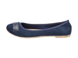 Granatowe baleriny damskie, buty SABATINA 103