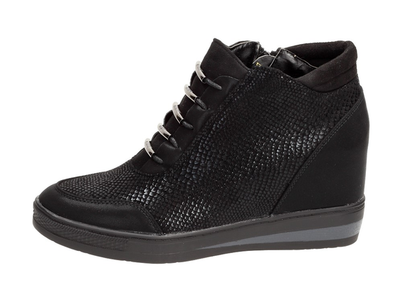 Czarne sneakersy damskie, botki VINCEZA 2551