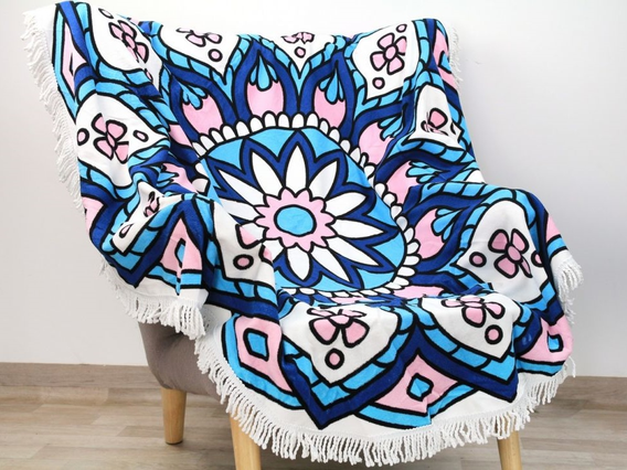 Ręcznik plażowy okrągły BOHO MANDALA REC27