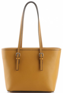 Klasyczne Torebki Skórzane firmy Genuine Leather Musztardowe (kolory)