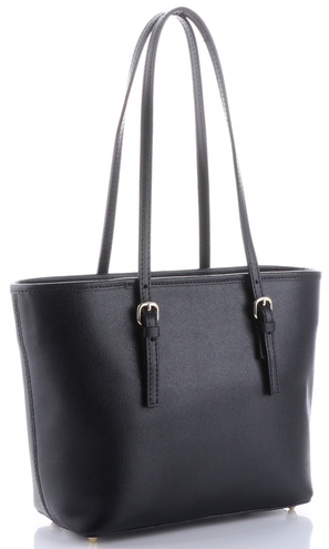 Klasyczne Torebki Skórzane Genuine Leather długie rączki Czarna (kolory)