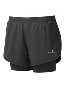 Ronhill  Women’s Stride Twin Short | Black damskie spodenki do biegania